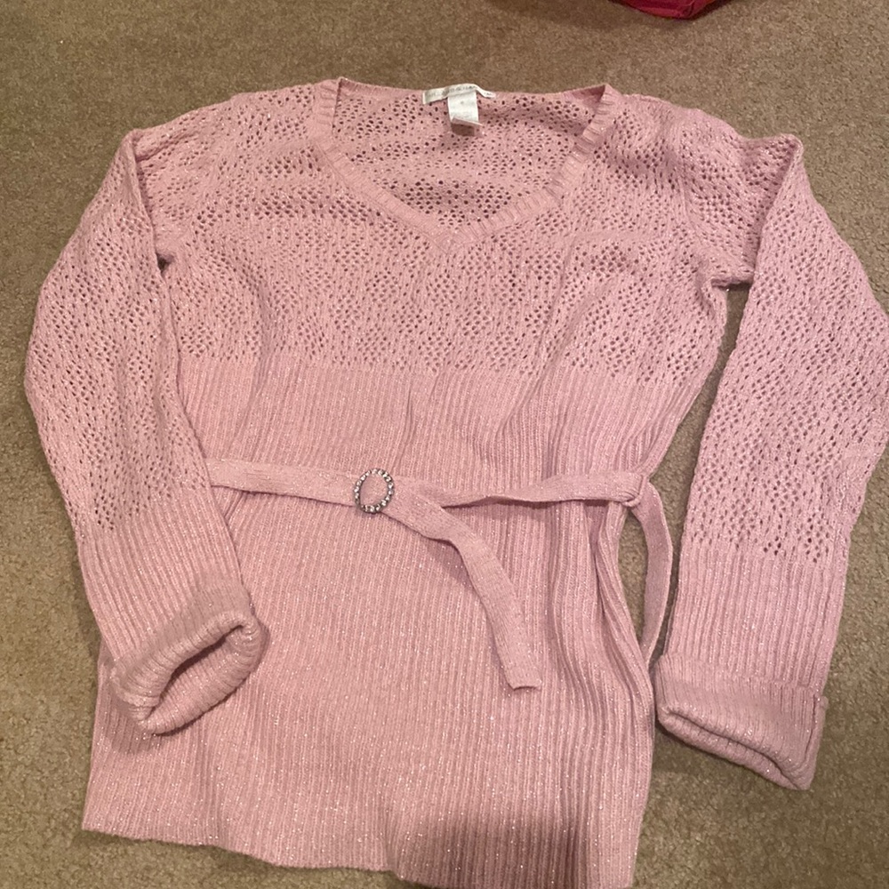 Pink knit sweater